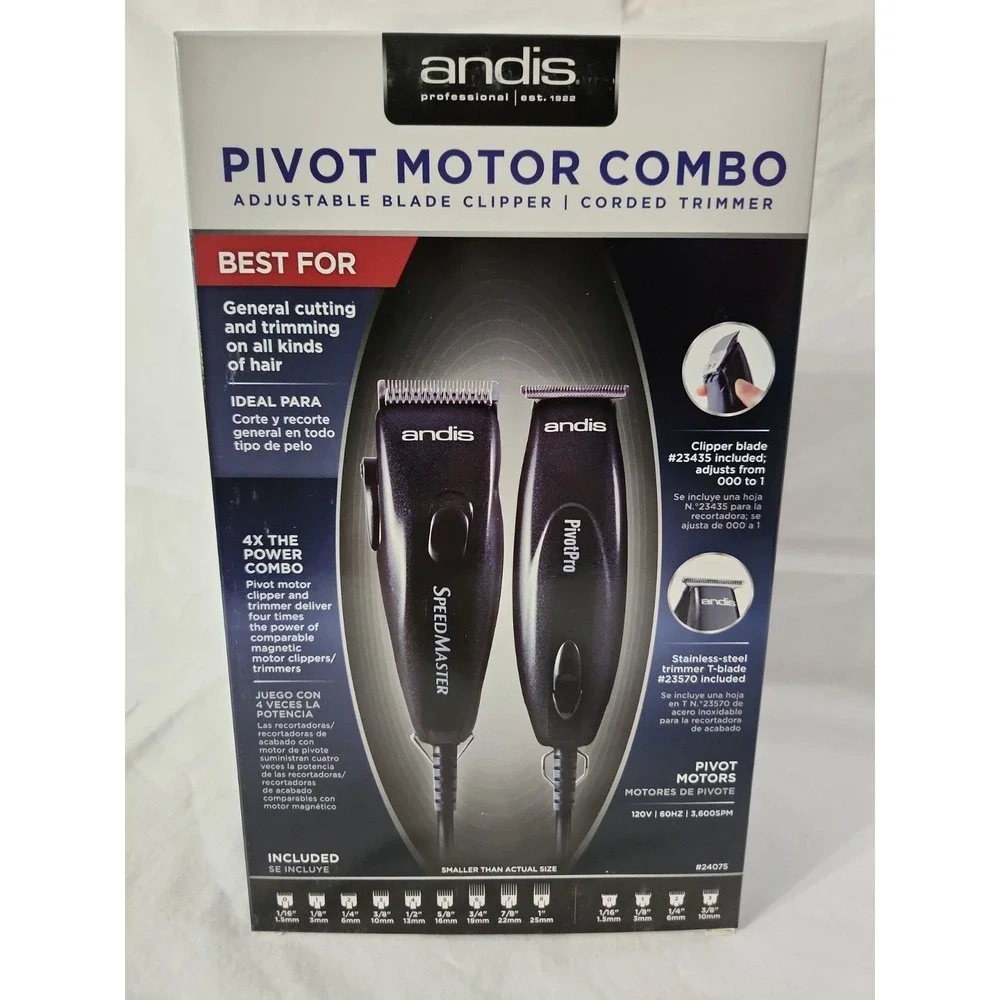 Andis Pivot‎ Motor Combo Adjustable Blade Clippers New In Box